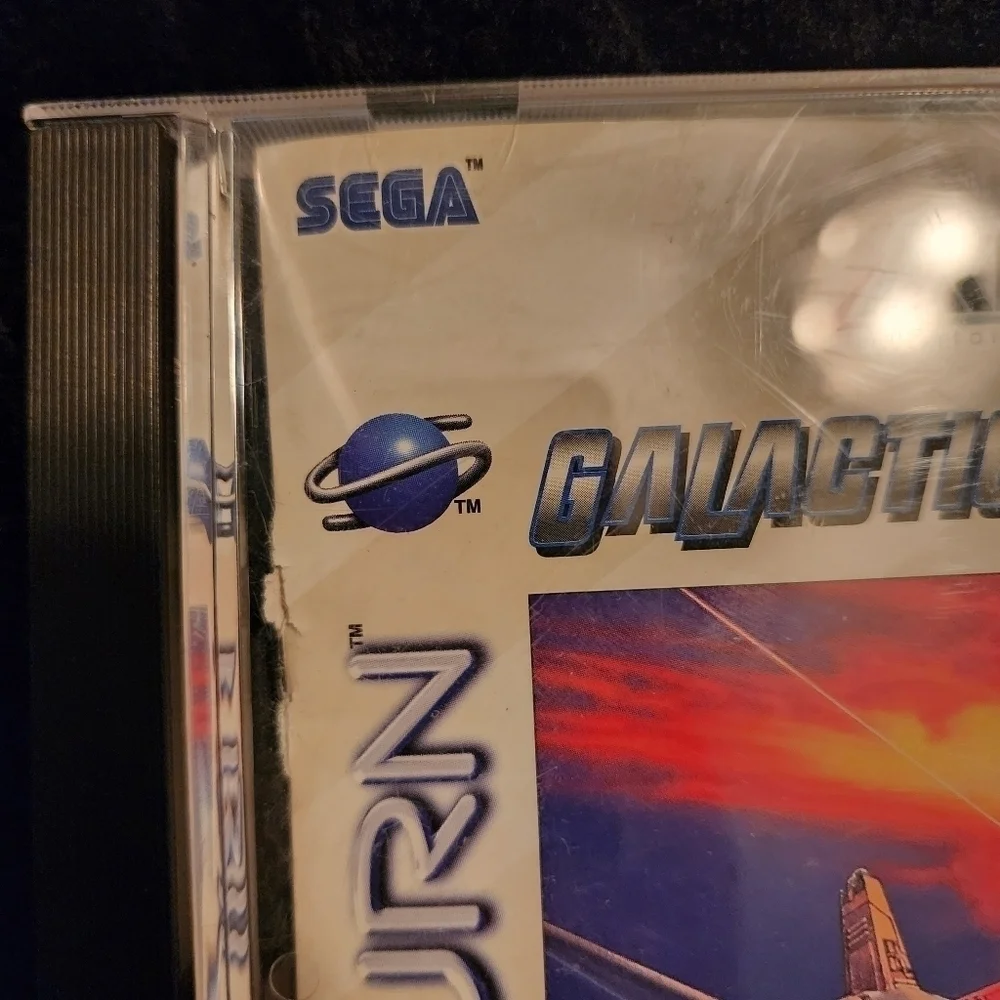 Vintage 1995 Sega Saturn Galactic Attack Video Game Complete w/ Book Space EUC